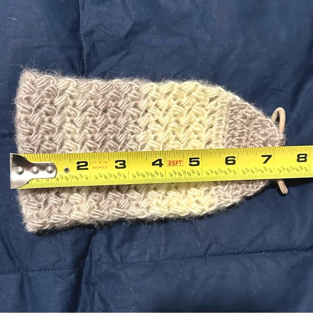 Handmade Crochet Ear Warmer Headband Neutral Tones - Picture 5 of 5